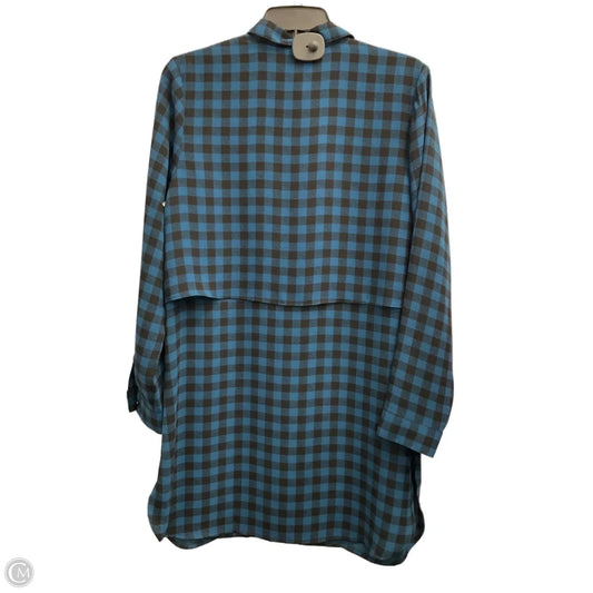 Blouse Long Sleeve By J. Jill In Checkered Pattern, Size: S