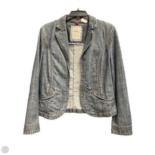 Jacket Denim By Esprit In Blue Denim, Size: 12