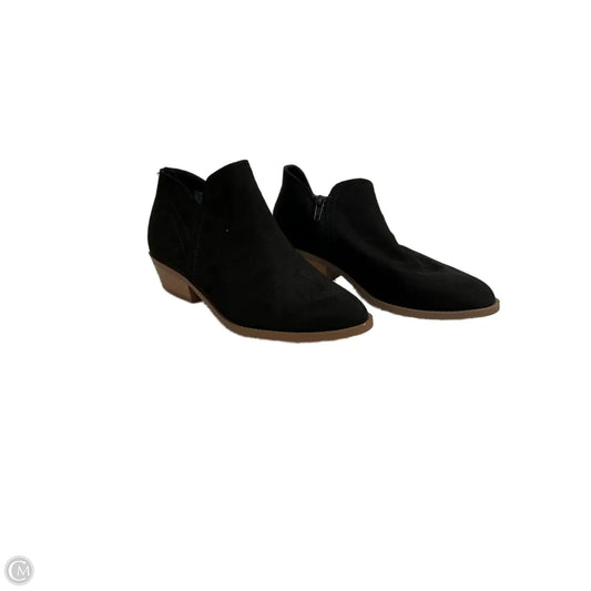 Boots Ankle Flats By Time And Tru In Black, Size: 7.5
