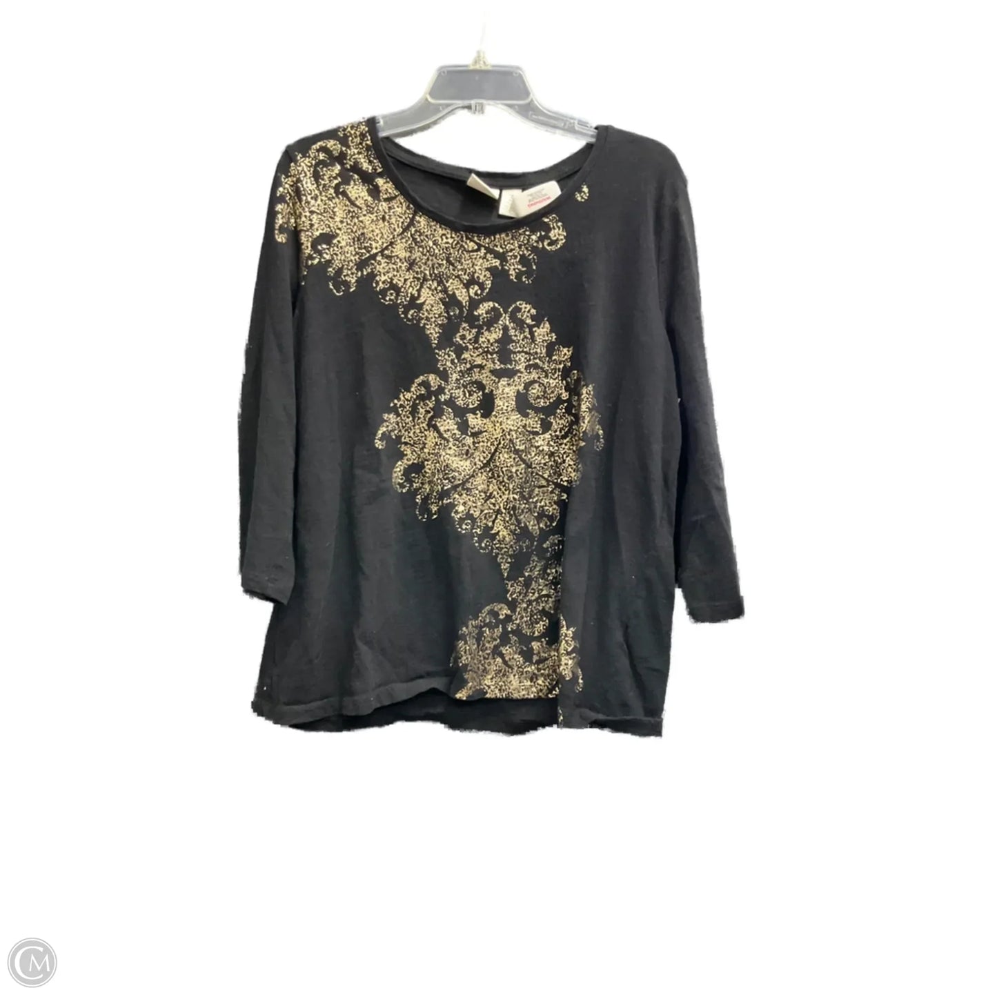 Top Long Sleeve By Zenergy By Chicos In Black, Size: Xl