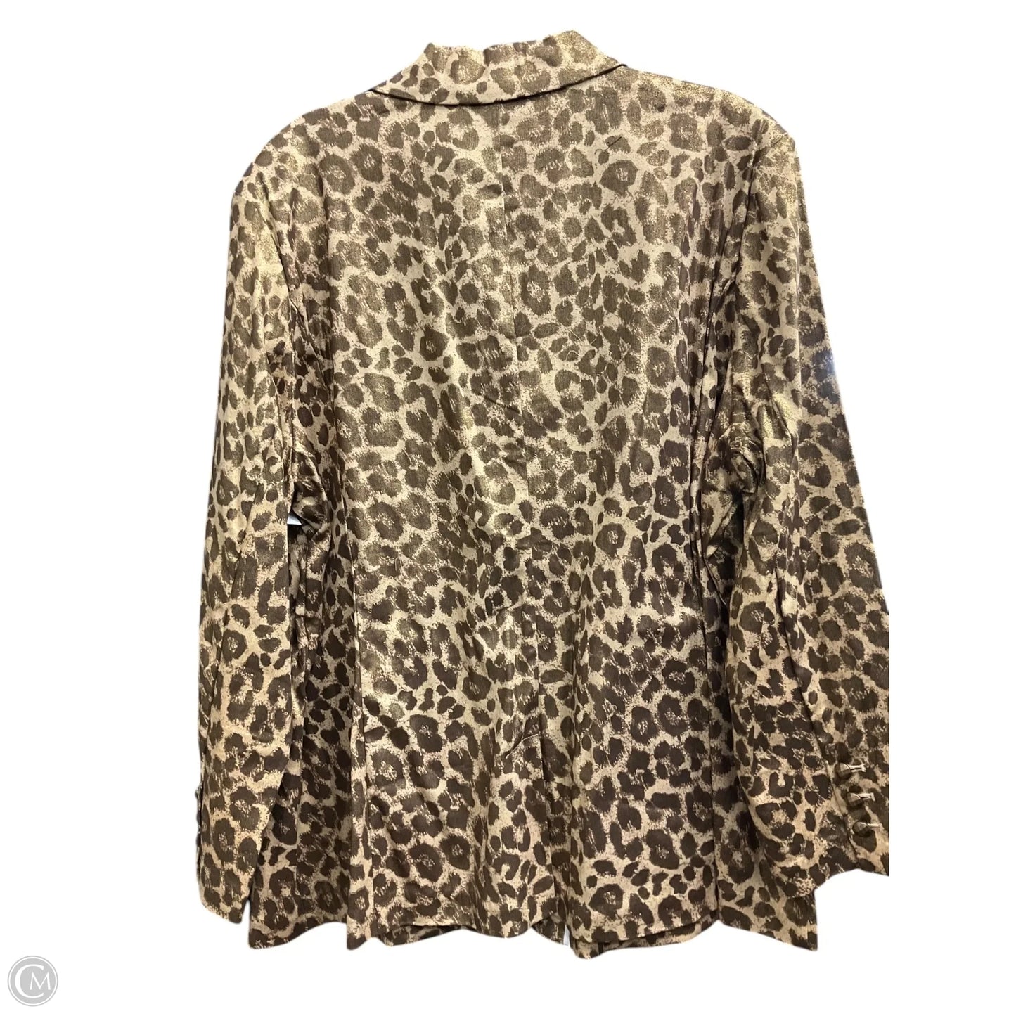 Blazer By Clothes Mentor In Animal Print, Size: 3x