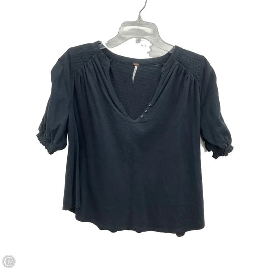 Top Short Sleeve By Free People In Black, Size: Xs