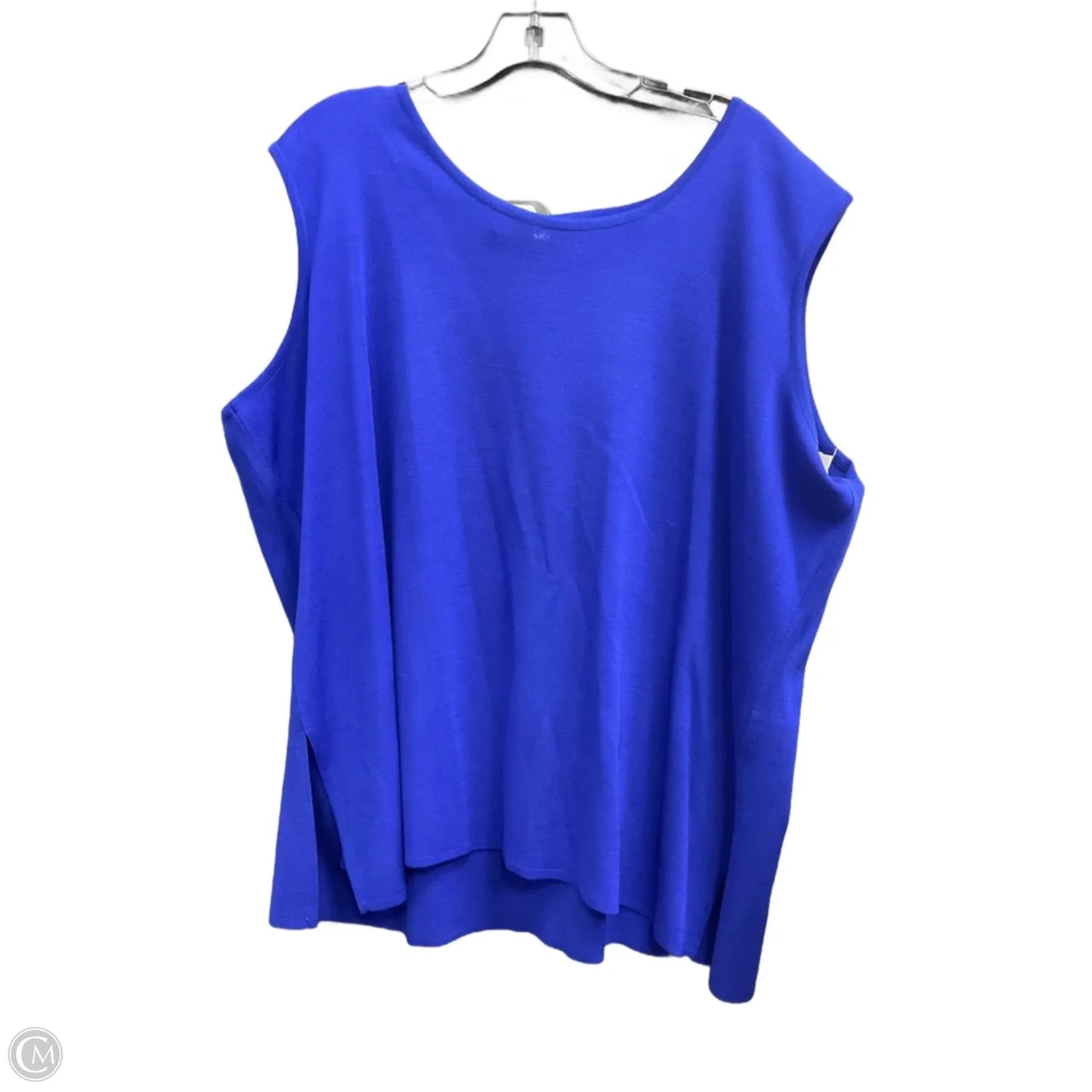 Top Sleeveless By Misook In Blue, Size: 2x