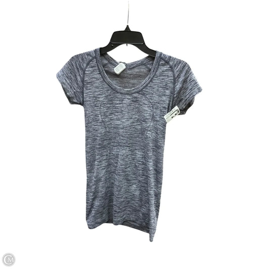 Athletic Top Short Sleeve By Lululemon In Blue, Size: S