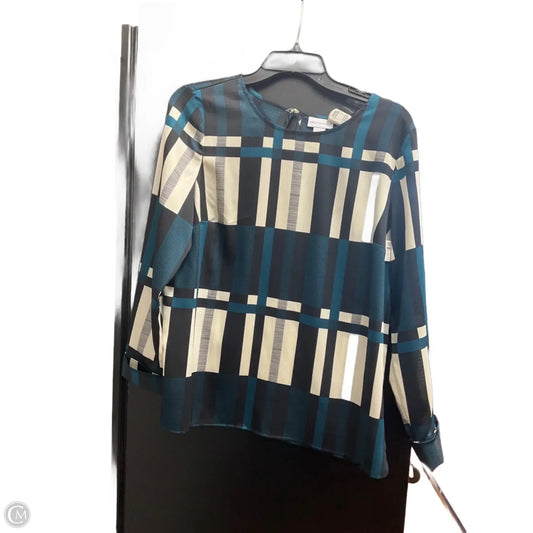 Top 3/4 Sleeve By Liz Claiborne In Teal, Size: S