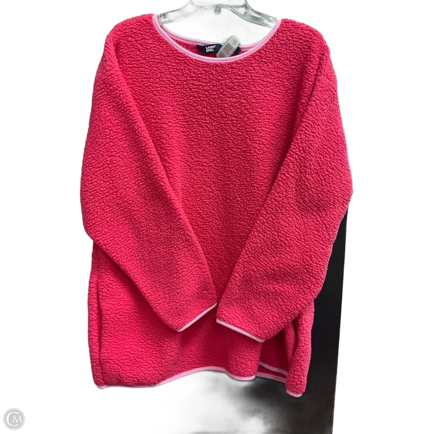 Sweatshirt Crewneck By Lands End In Pink, Size: 2x