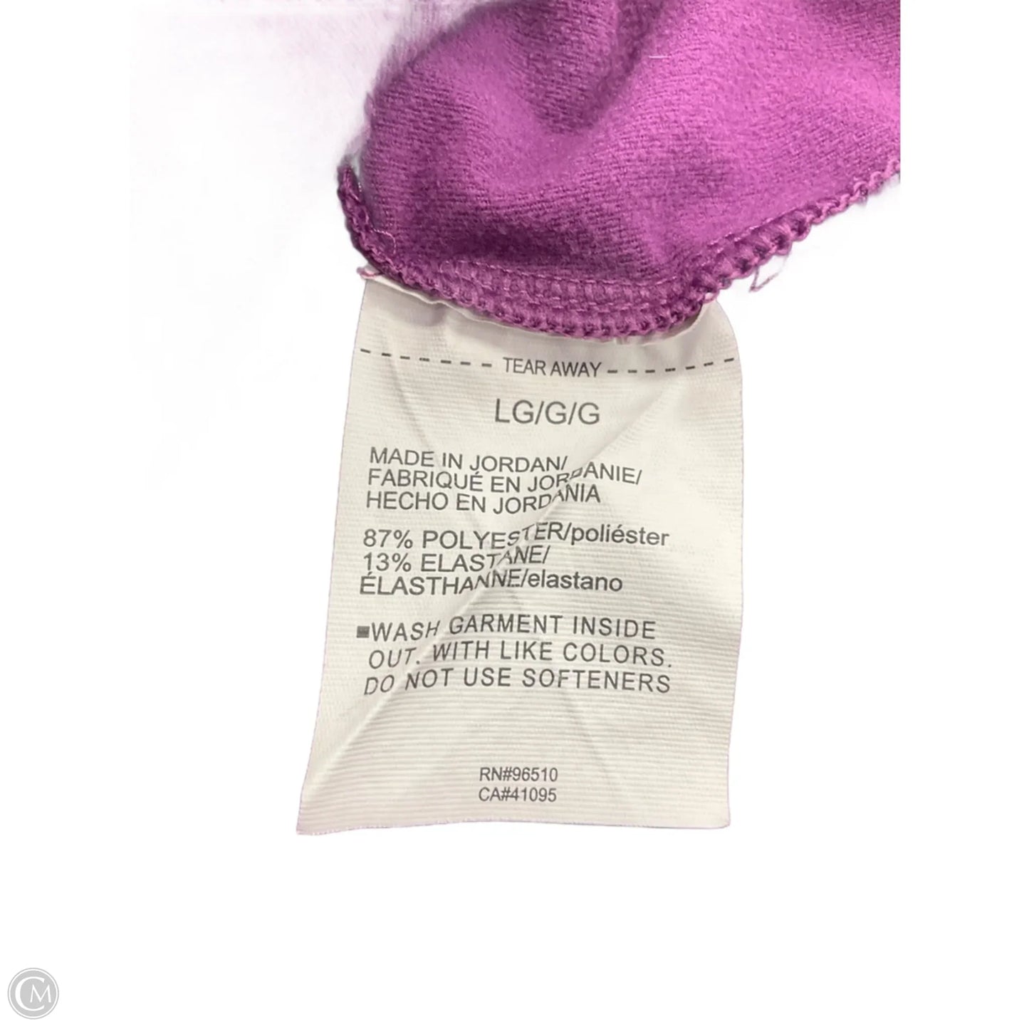 Athletic Top Long Sleeve Collar By Under Armour In Purple, Size: L