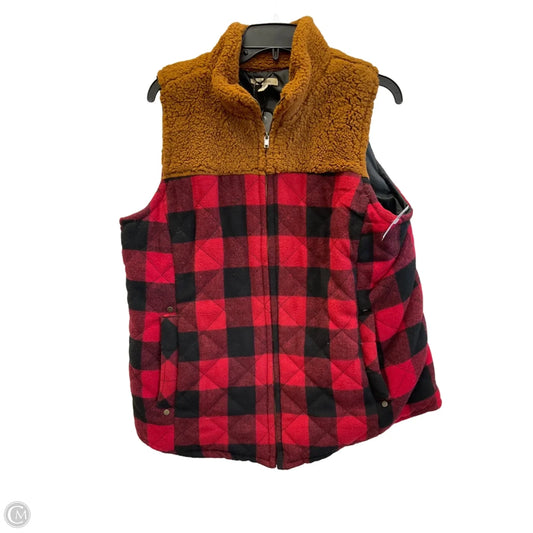 Vest Puffer & Quilted By Maurices In Checkered Pattern, Size: Xl
