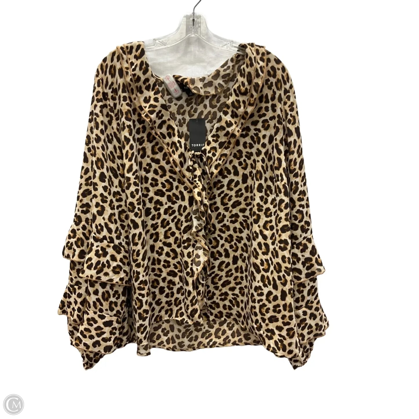 Top 3/4 Sleeve By Torrid In Animal Print, Size: 2x