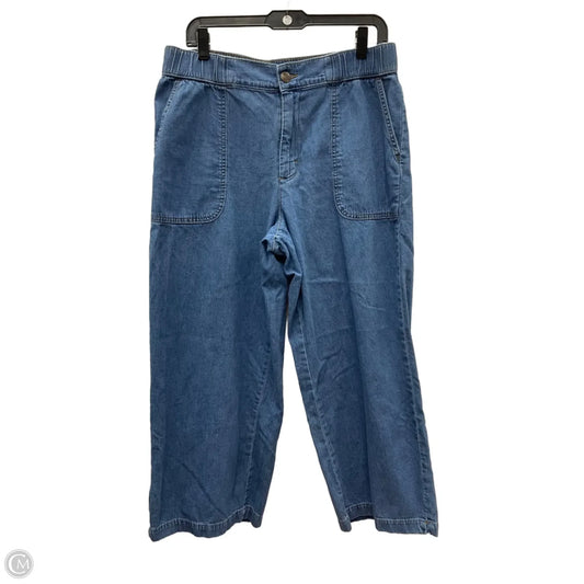 Jeans Wide Leg By Lee In Blue Denim, Size: 12