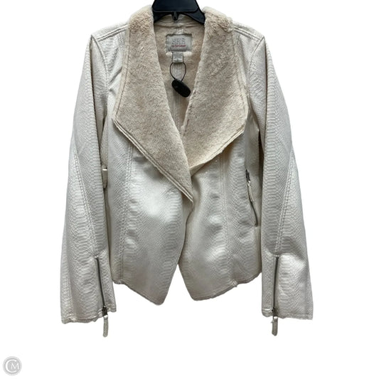 Jacket Moto By Bke In White, Size: Xl