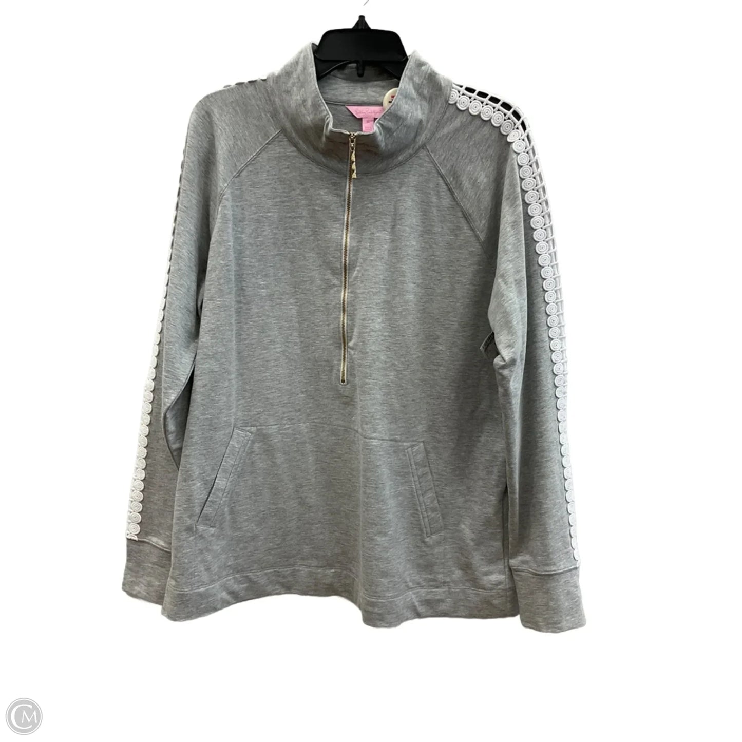 Top Long Sleeve Designer By Lilly Pulitzer In Grey, Size: Xl