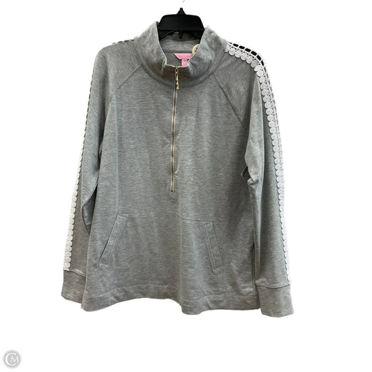 Top Long Sleeve Designer By Lilly Pulitzer In Grey, Size: Xl