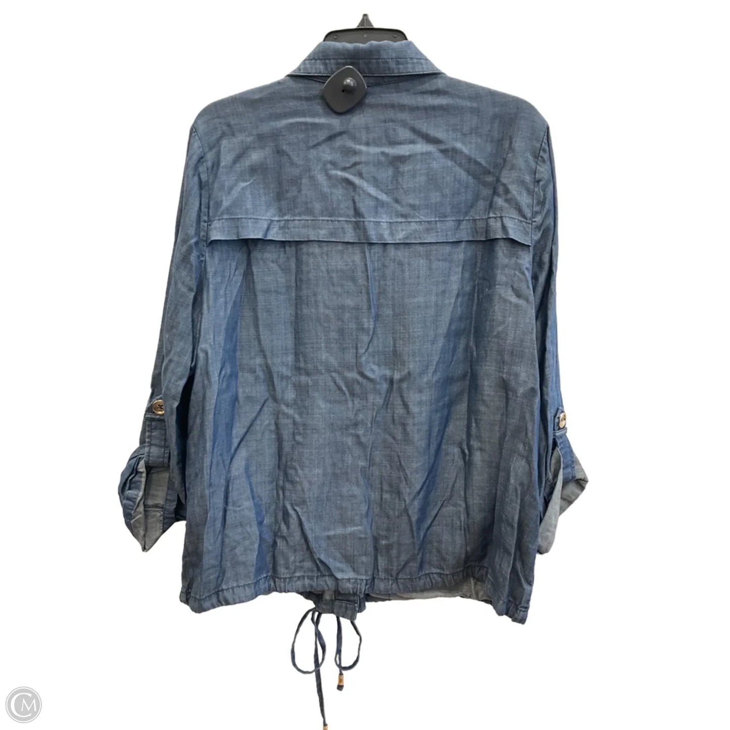 Jacket Other By Chicos In Blue Denim, Size: L