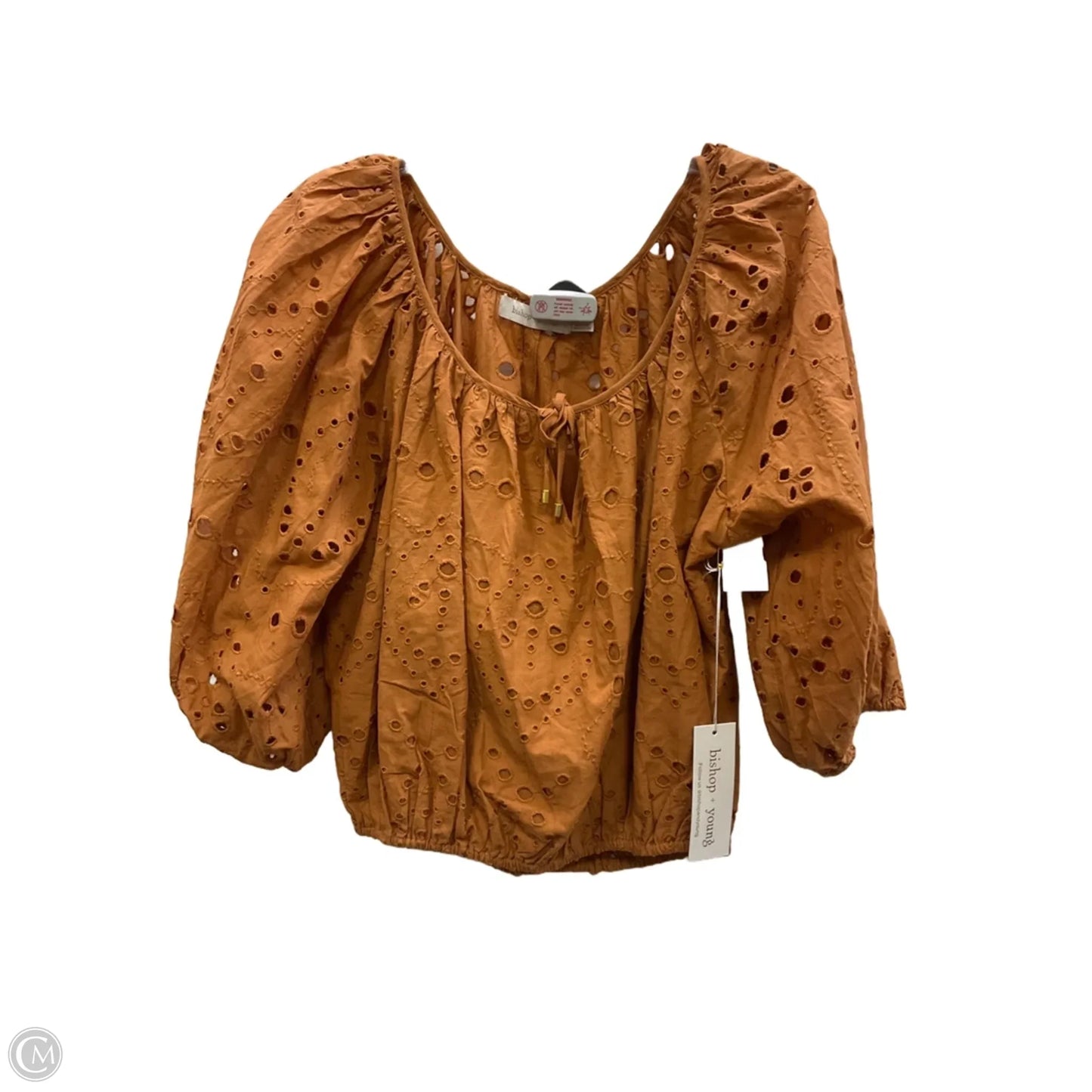 Top Long Sleeve By Bishop + Young In Orange, Size: S