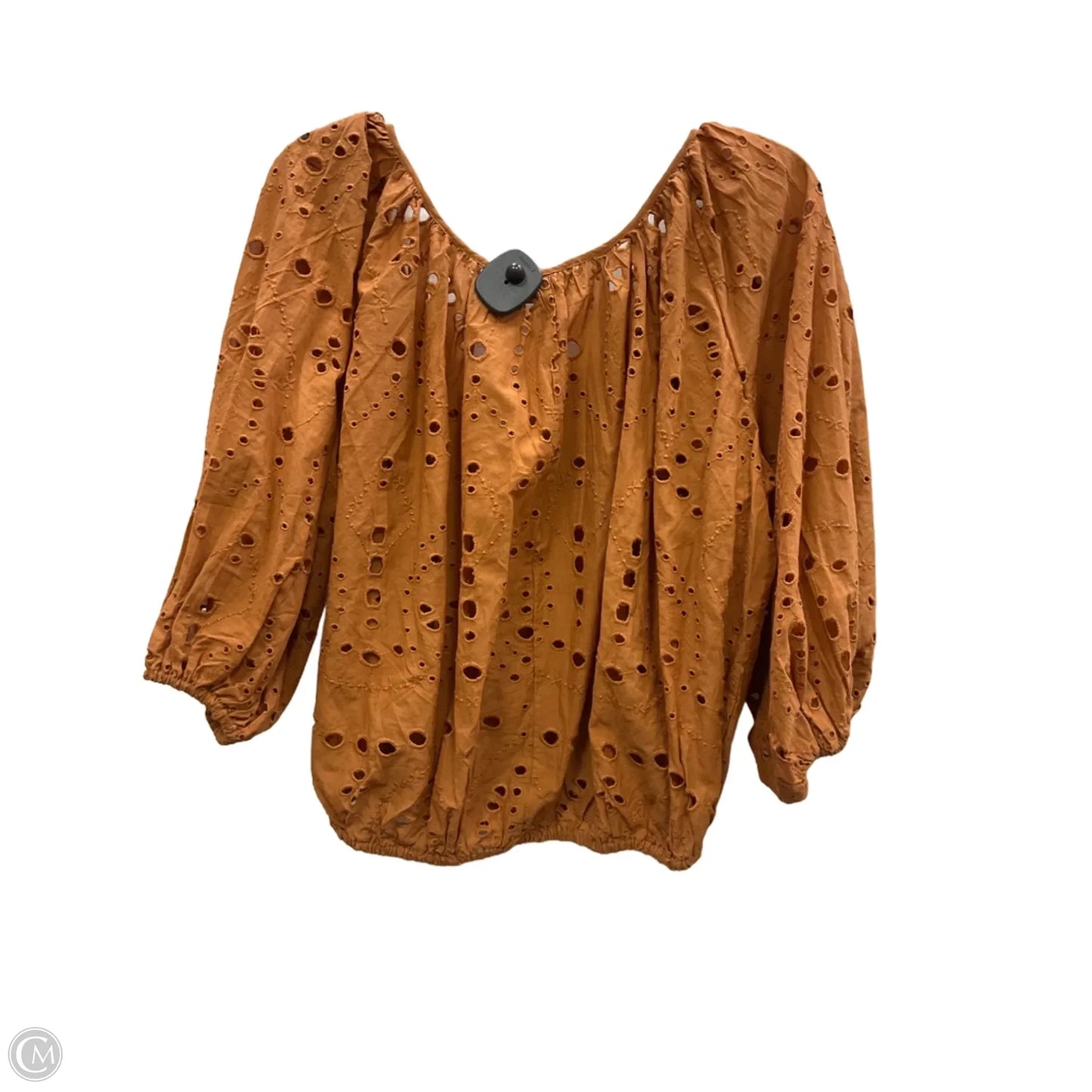 Top Long Sleeve By Bishop + Young In Orange, Size: S