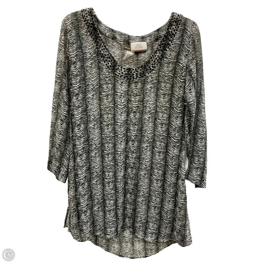 Top 3/4 Sleeve By Tommy Bahama In Animal Print, Size: M