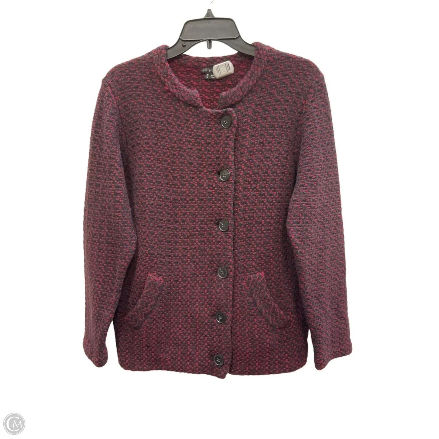 Cardigan By Theory In Blue & Red, Size: M
