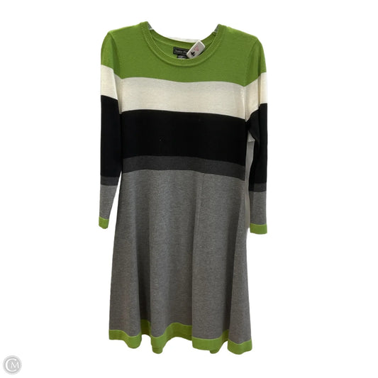 Dress Sweater By Jessica Howard In Black & Green, Size: M