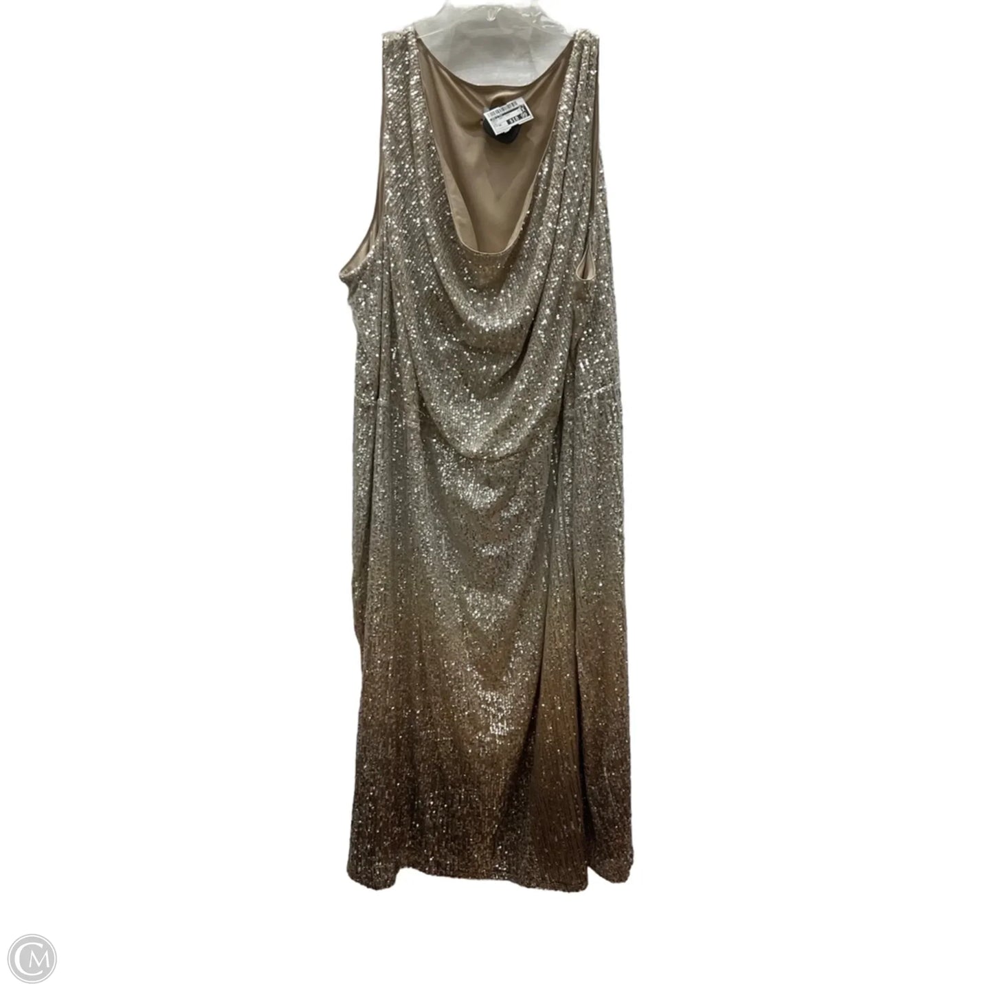 Dress Party Midi By Ava & Viv In Gold, Size: 4x