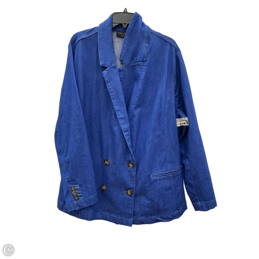 Blazer By Lane Bryant In Blue Denim, Size: 22