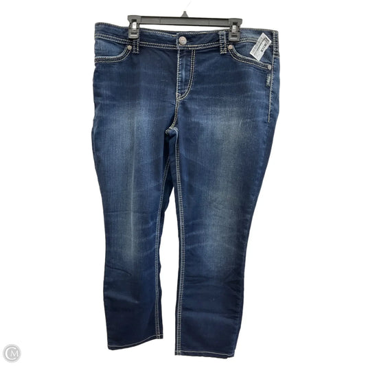 Jeans Straight By Silver In Blue Denim, Size: 18