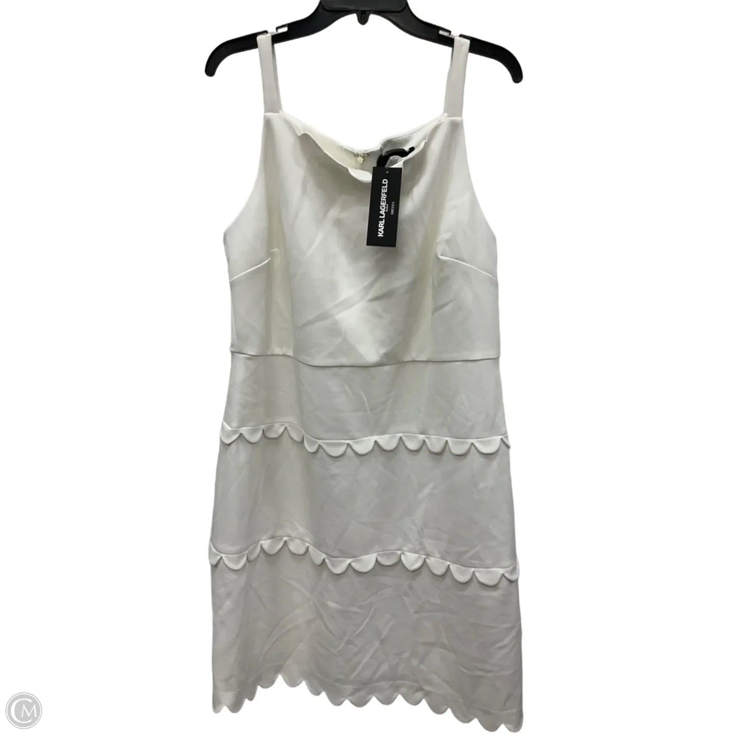 Dress Designer By Karl Lagerfeld In White, Size: 14