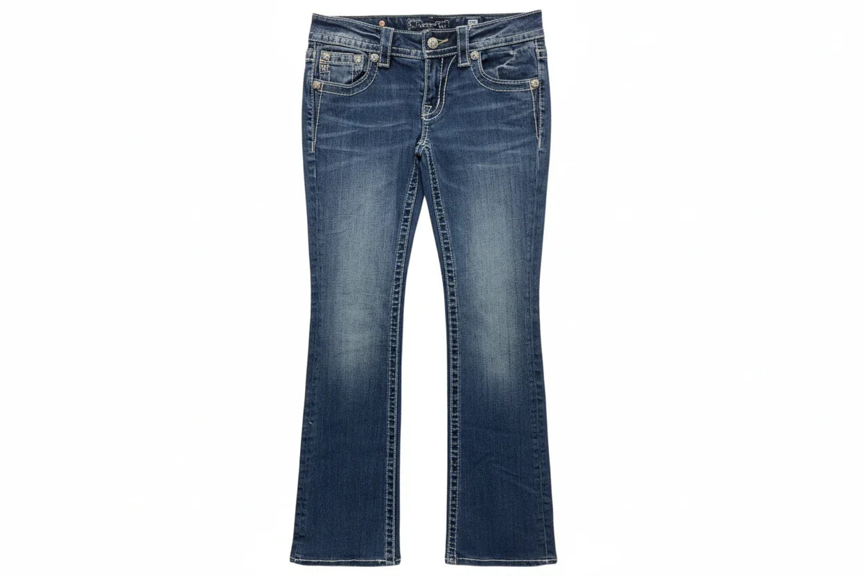 Jeans Boot Cut By Miss Me In Blue Denim, Size: 4