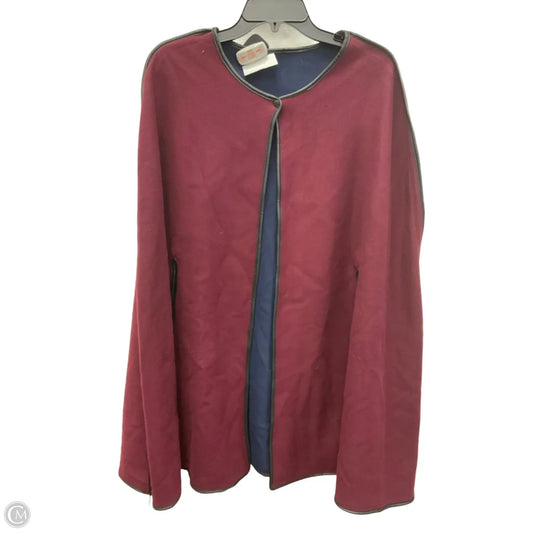 Poncho By Clothes Mentor In Maroon, Size: Osfm