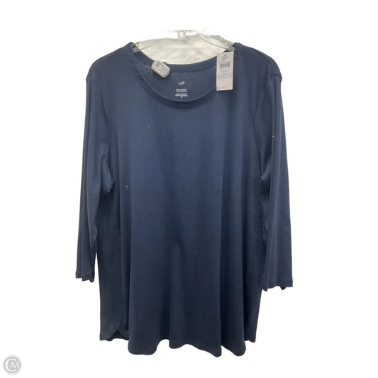 Top 3/4 Sleeve By J. Jill In Navy, Size: Xl