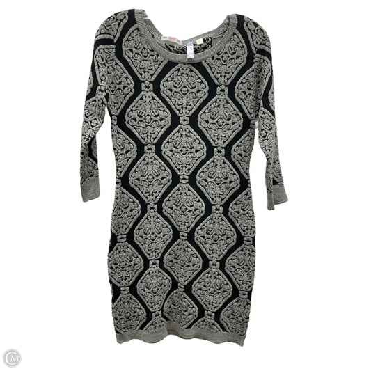 Dress Sweater By Alya In Black & Silver, Size: S