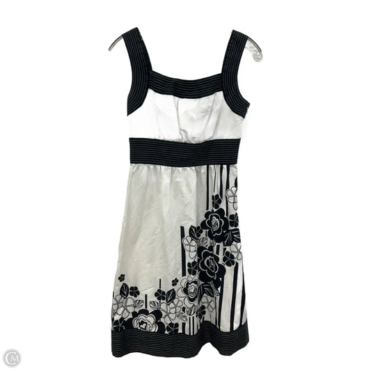 Dress Casual Midi By Ana In Black & White, Size: 4