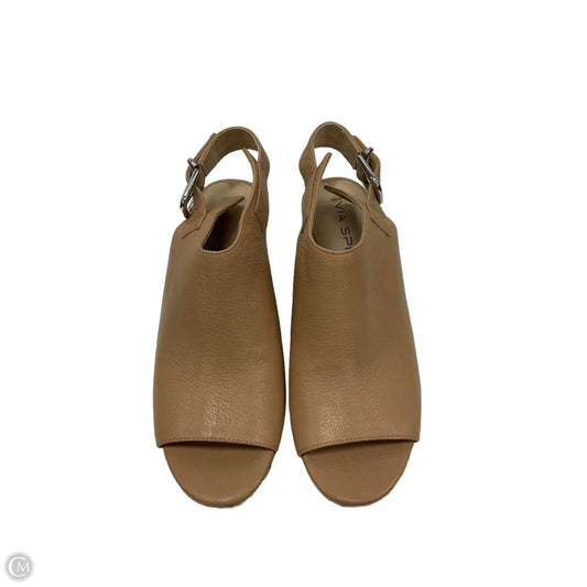 Sandals Heels Wedge By Via Spiga In Brown, Size: 6