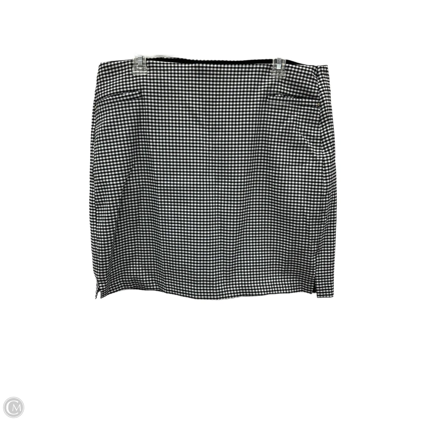 Skort By Chicos In Checkered Pattern, Size: L