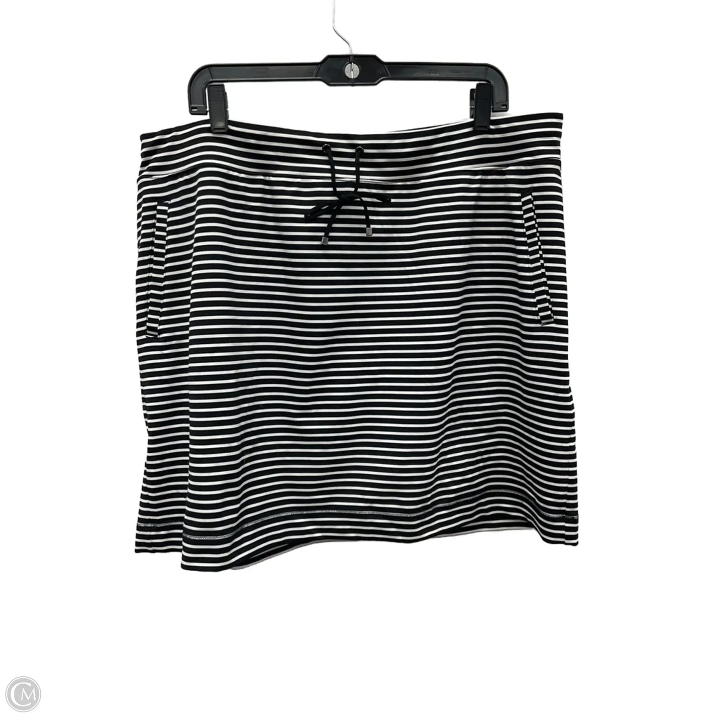 Skort By Chicos In Striped Pattern, Size: Xl