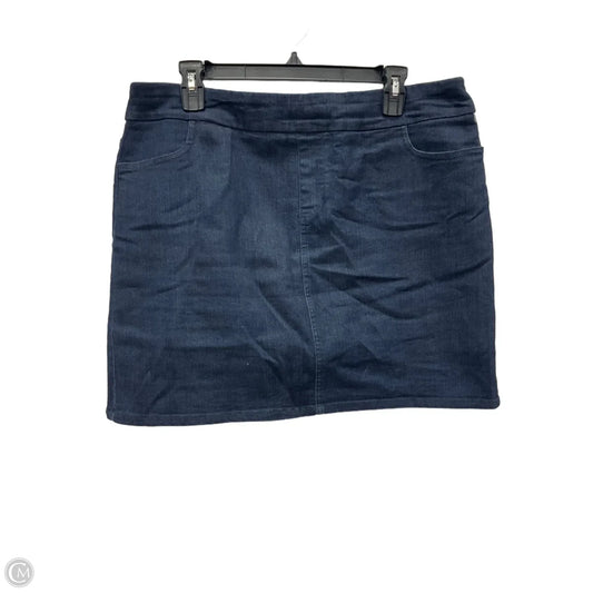 Skort By Soft Surroundings In Blue Denim, Size: L