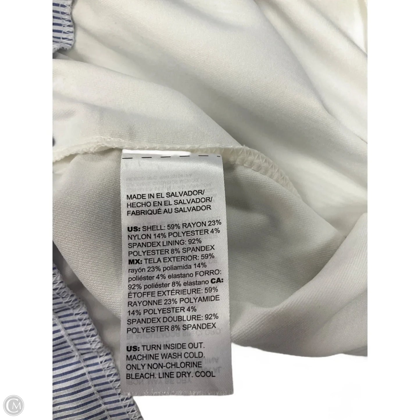 Skort By Chicos In Striped Pattern, Size: L