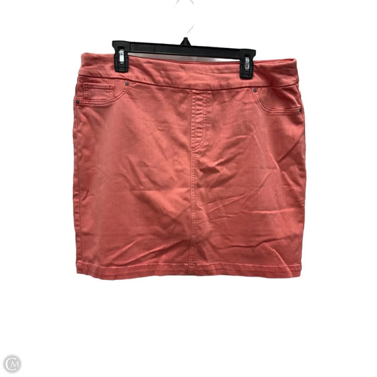 Skort By Chicos In Orange Denim, Size: L
