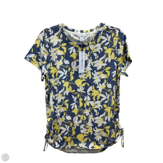 Top Short Sleeve Basic By Liz Claiborne In Floral Print, Size: L