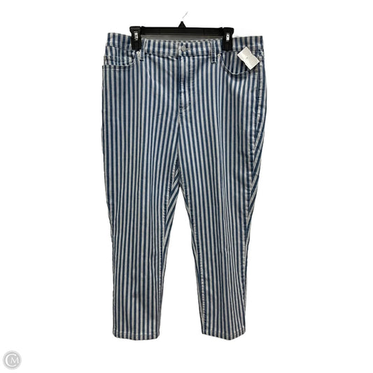 Pants Cropped By Lands End In Striped Pattern, Size: 16