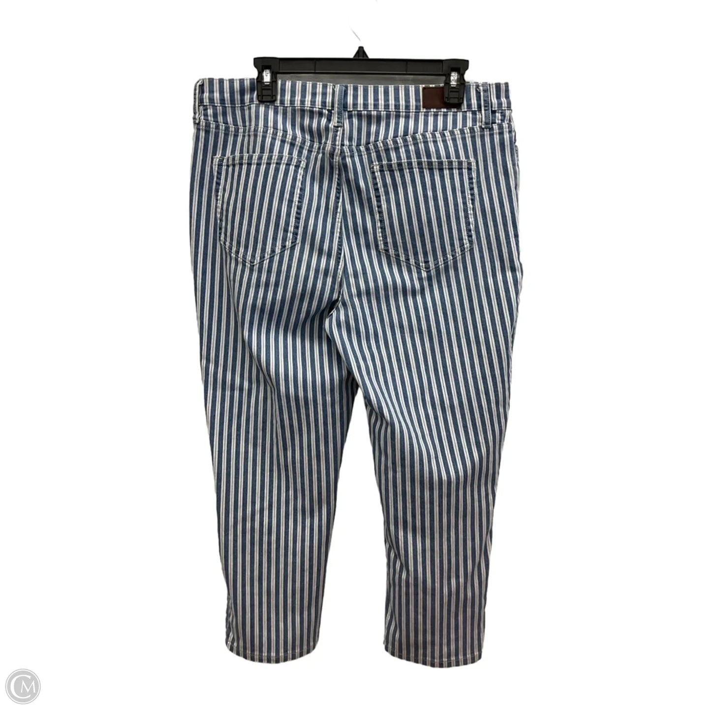 Pants Cropped By Lands End In Striped Pattern, Size: 16