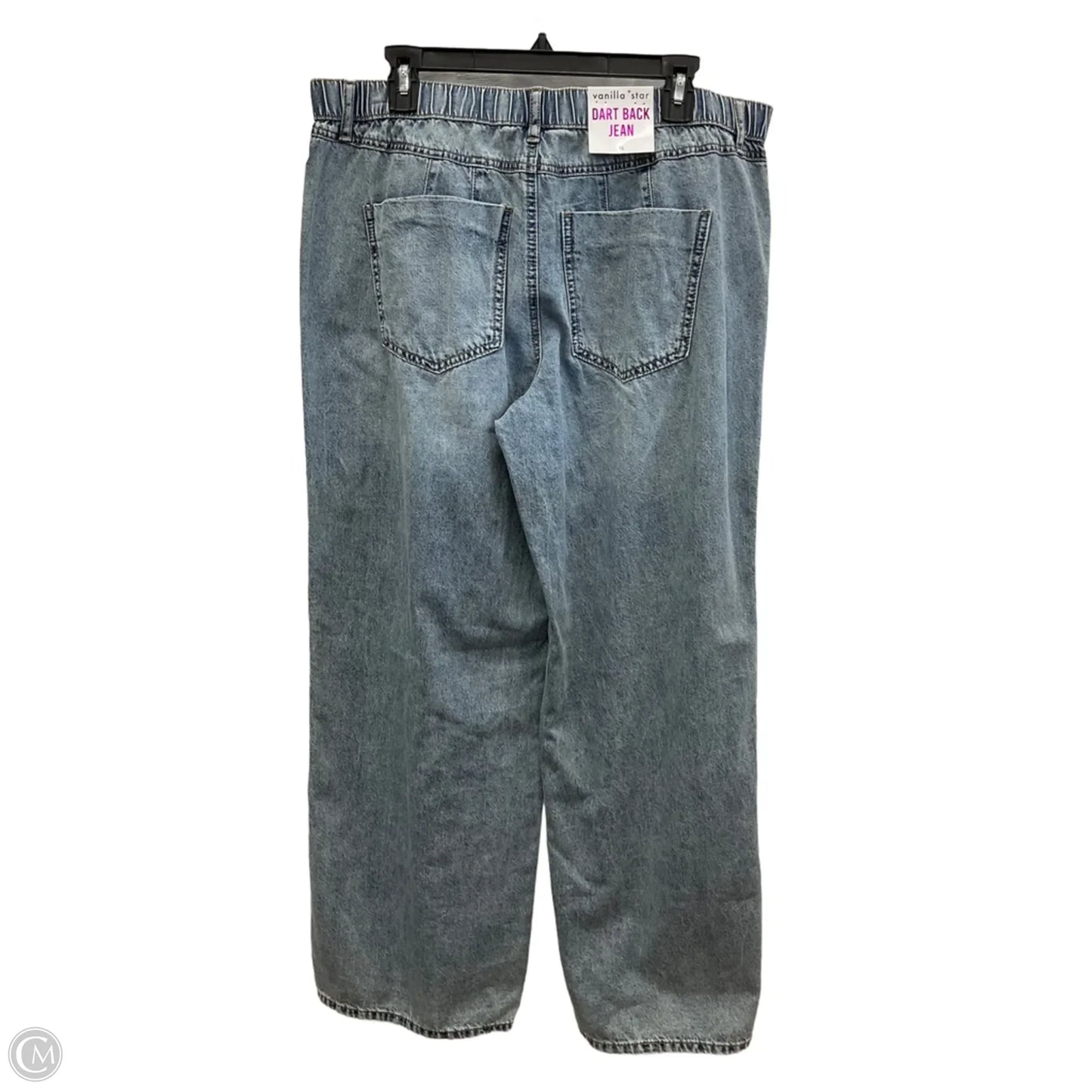 Jeans Wide Leg By Vanilla Star In Blue Denim, Size: Xl