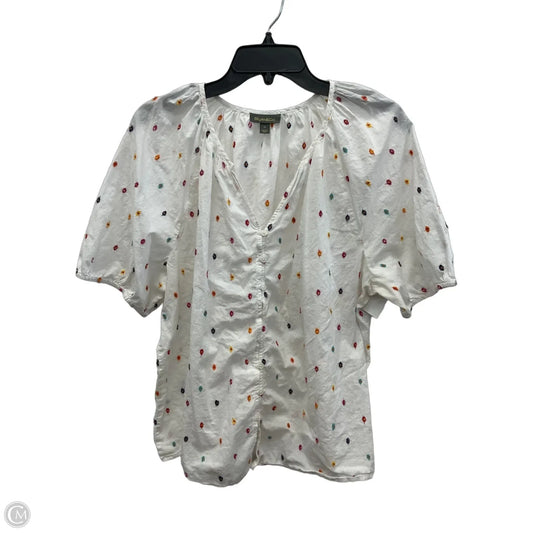 Top Short Sleeve By Style And Company In White, Size: Xl