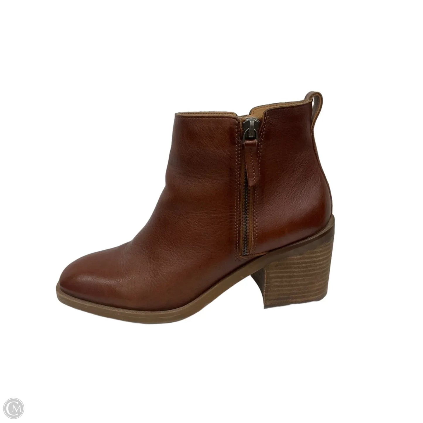 Boots Ankle Heels By Crown Vintage In Brown, Size: 8.5