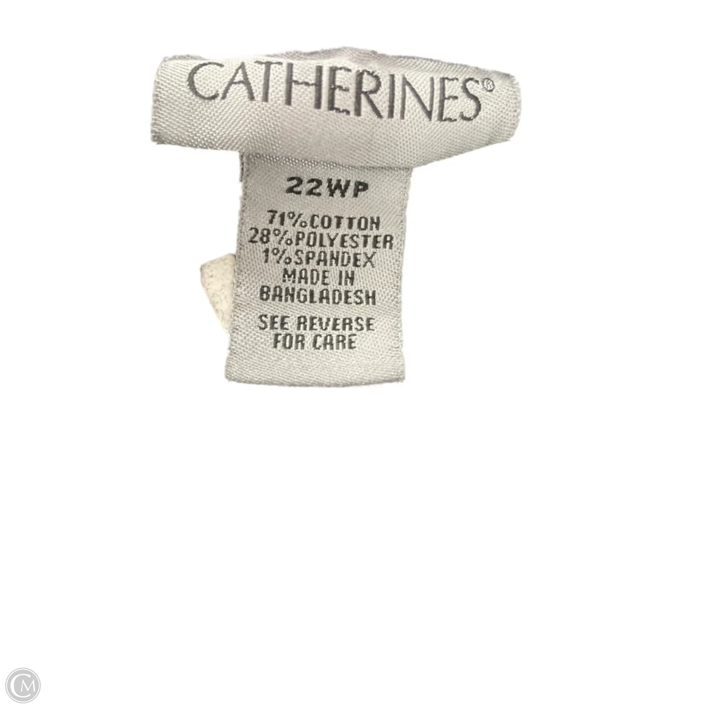 Jeans Straight By Catherines In Black Denim, Size: 22