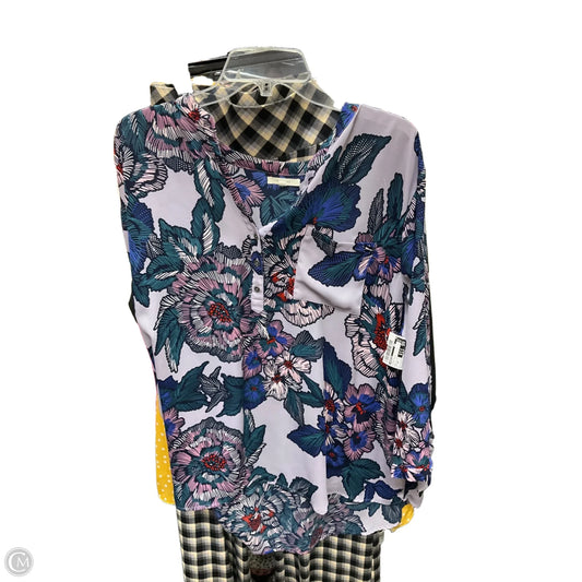 Top Long Sleeve By Maurices In Floral Print, Size: 3x