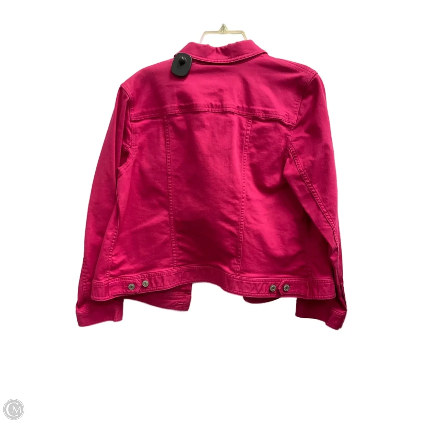 Jacket Denim By Talbots In Pink, Size: Xlp