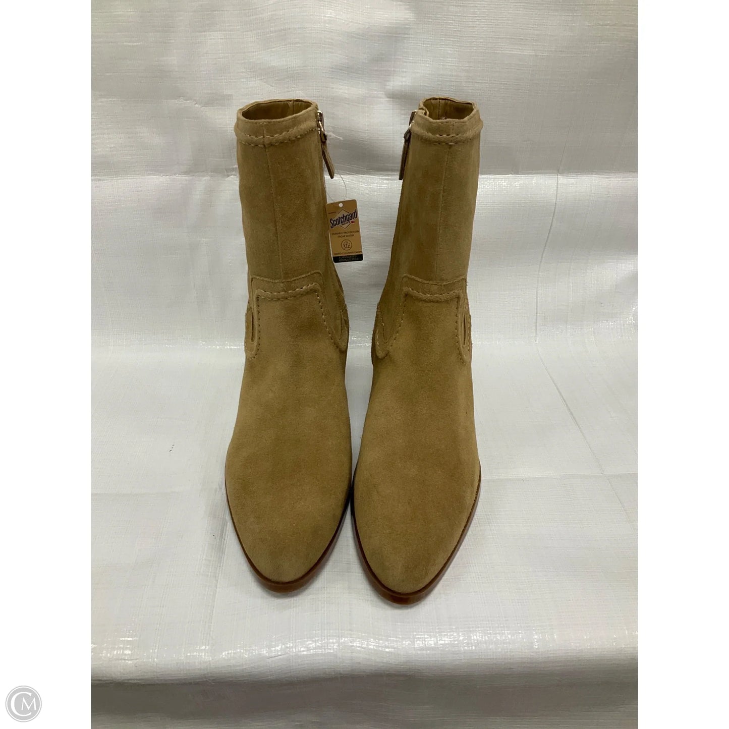 Boots Ankle Heels By Vince Camuto In Beige, Size: 12