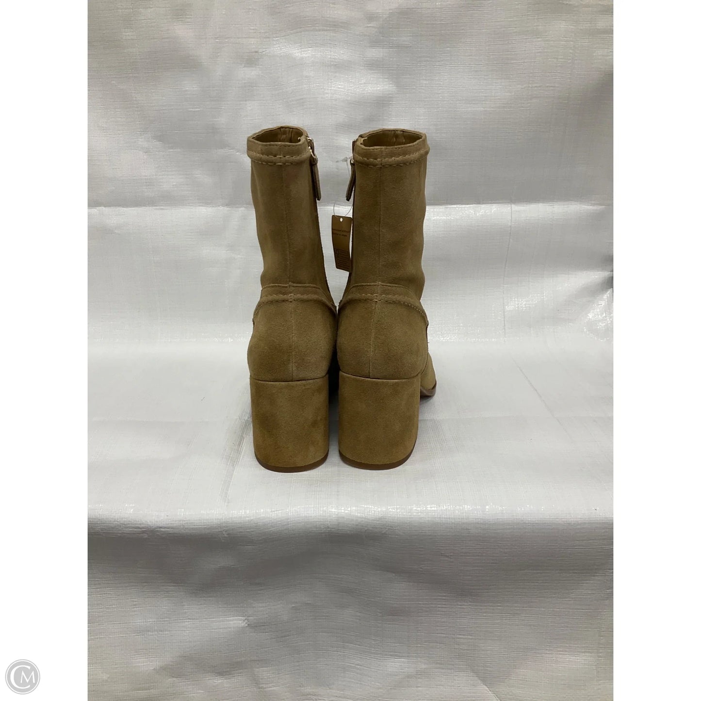 Boots Ankle Heels By Vince Camuto In Beige, Size: 12