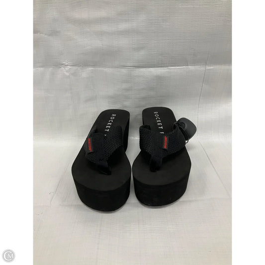 Sandals Heels Wedge By Rocket Dogs In Black, Size: 7